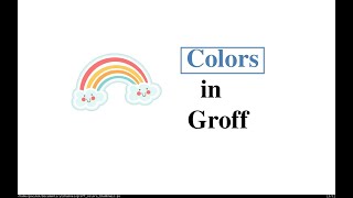 How To Use Colors In Groff