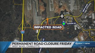 Section of West Boulevard to close due to CLT airport construction