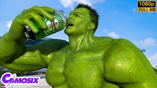 İnanılmaz Hulk vs Thanos dövüş sahnesi #2023 | Avengers Hulk Heineken'i içiyor [