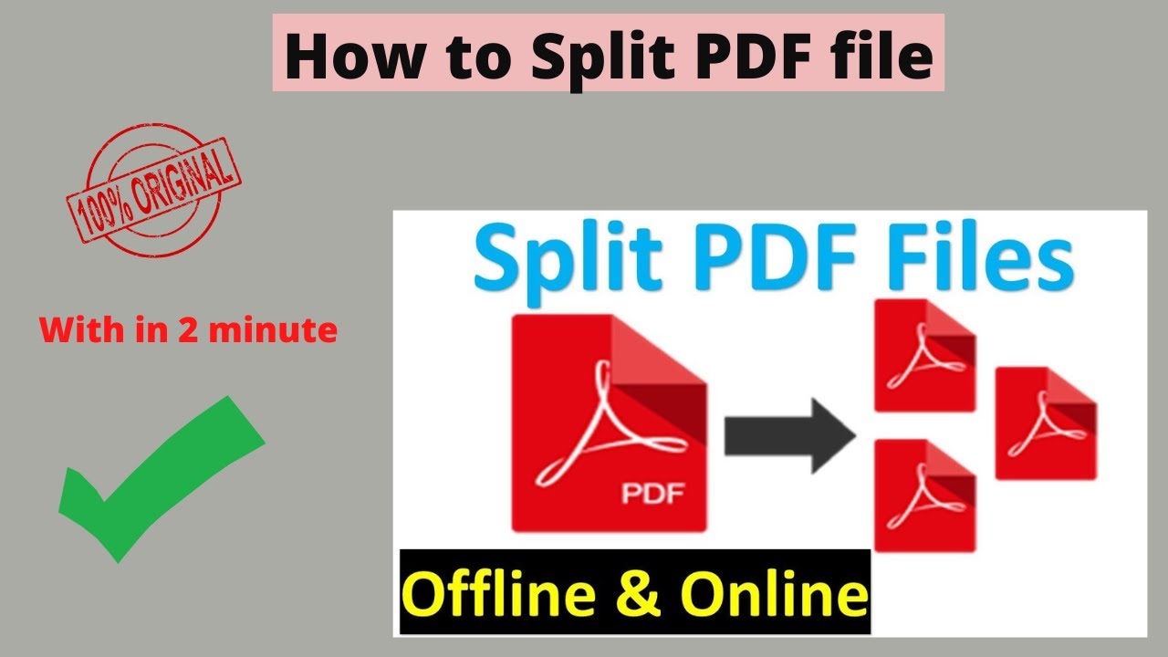 How To Split PDF File | Split PDF File Into Multiple Files | Divide PDF ...