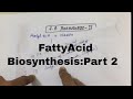 Fatty Acid Biosynthesis:Part 2