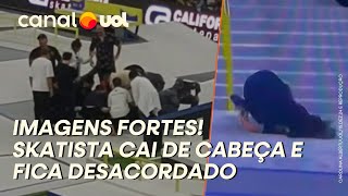 IMAGENS FORTES! SKATISTA JHANCARLOS GONZÁLEZ CAI DE CABEÇA E DEIXA SUPER CROWN DESACORDADO