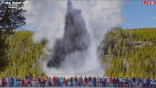 So Scary: Live Footage of Yellowstone Geyser Erupting, Tourists Running