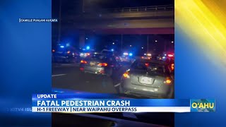 Pedestrian killed in crash on H1 Freeway in Waipahu