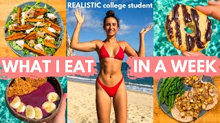 What I Eat In A Week to stay fit as a college student | Healthy & Realistic