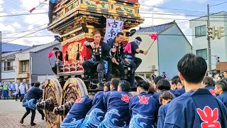 新湊曳山まつり かぐら通り 上り坂カーブ 見どころの1つ  2023 富山県射水市 Shinminato Hikiyama Festival Highlights