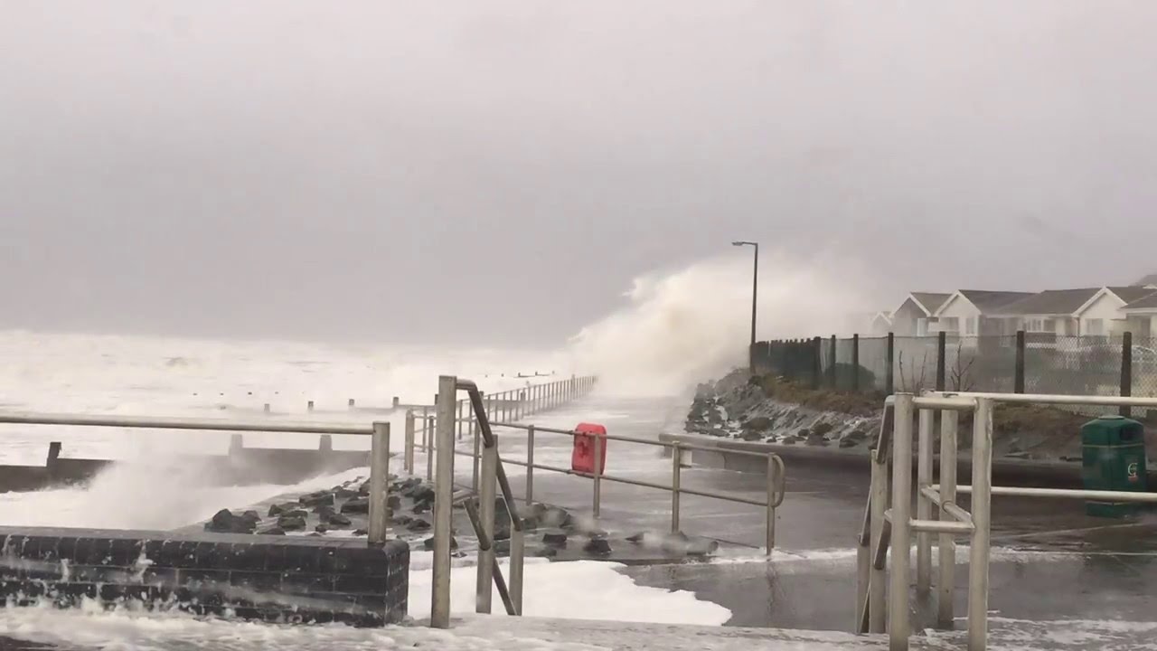 Storm Batters UK Coastline - YouTube