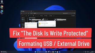 Fix The Disk Is Write Protected When Formatting USB / External Drive