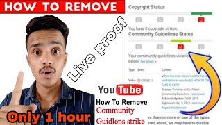 How To Remove Community Guideline Strikes 2020 | Youtube Warning Strike|Community Guidelines Strike
