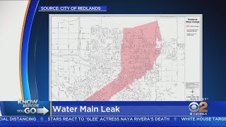 Estimated 23K Redlands Residents Affected By Major Water Pipe Break; Residents Told To Fill Tubs