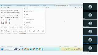 Data Analytics Course Batch105 SQL Training : Session 1