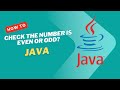 How to Check Odd or Even Number in Java | Easy Java Program for Beginners #learnjava #javatutorial