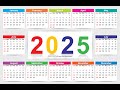 2025 Calendar Free Download | 123FreeVectors