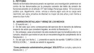 MODELO DENUNCIA PENAL POR OMISIÓN DE FUNCIONES