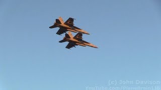 2017 Airshow London (Twilight Show) - 2x ship F 18E arrival & CC-177 departure