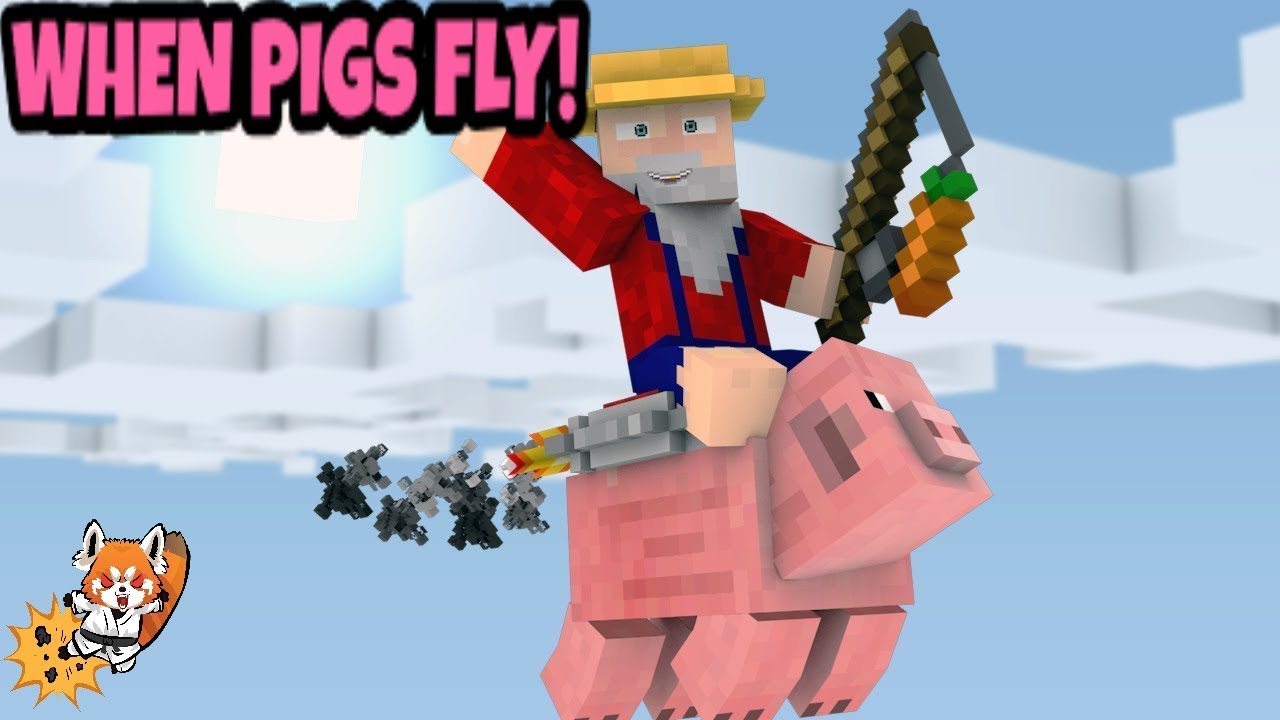 When Pigs Fly Minecraft Achievement Youtube