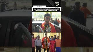 After historic win, SDAT welcomes Chess Grandmaster Praggnanandhaa at Chennai airport