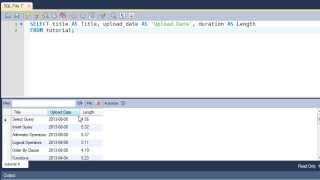 SQL Tutorial - 28: Aliasing Through AS Clause