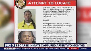 Escaped Virginia inmate Naseem Roulack captured at Fairfax County hotel, police say