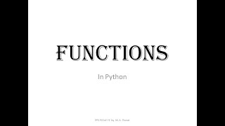 Python Function Part 4