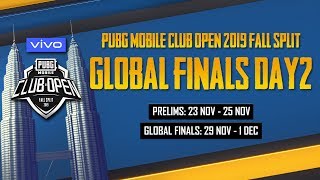 [ID Bahasa] PMCO Global Finals Day 2 | Vivo | Fall Split | PUBG MOBILE CLUB OPEN 2019