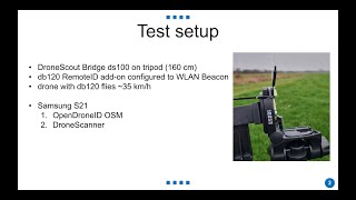 DroneScout Bridge, first field test with the ds100