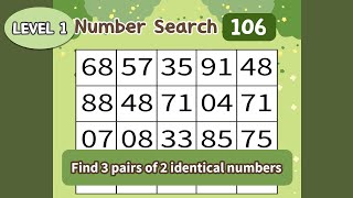 Don't Neglect Your Brain Health! Stop Dementia with Daily Number Games!  1-106