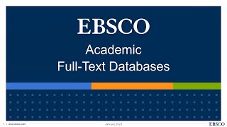 EBSCO/WiLS Present: Spring Demo Series - The Ultimate Databases