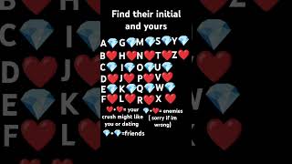 Find their and your initials 💎❤️