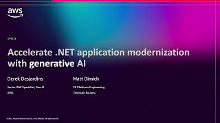 AWS re:Invent 2025 - Accelerate .NET application modernization with generative AI (DVT211)