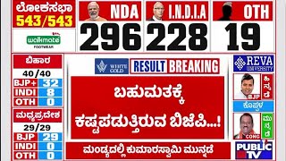 Lok Sabha Election Results 2024 Live: BJP Struggling To Reach Majority Numbers | Public TV