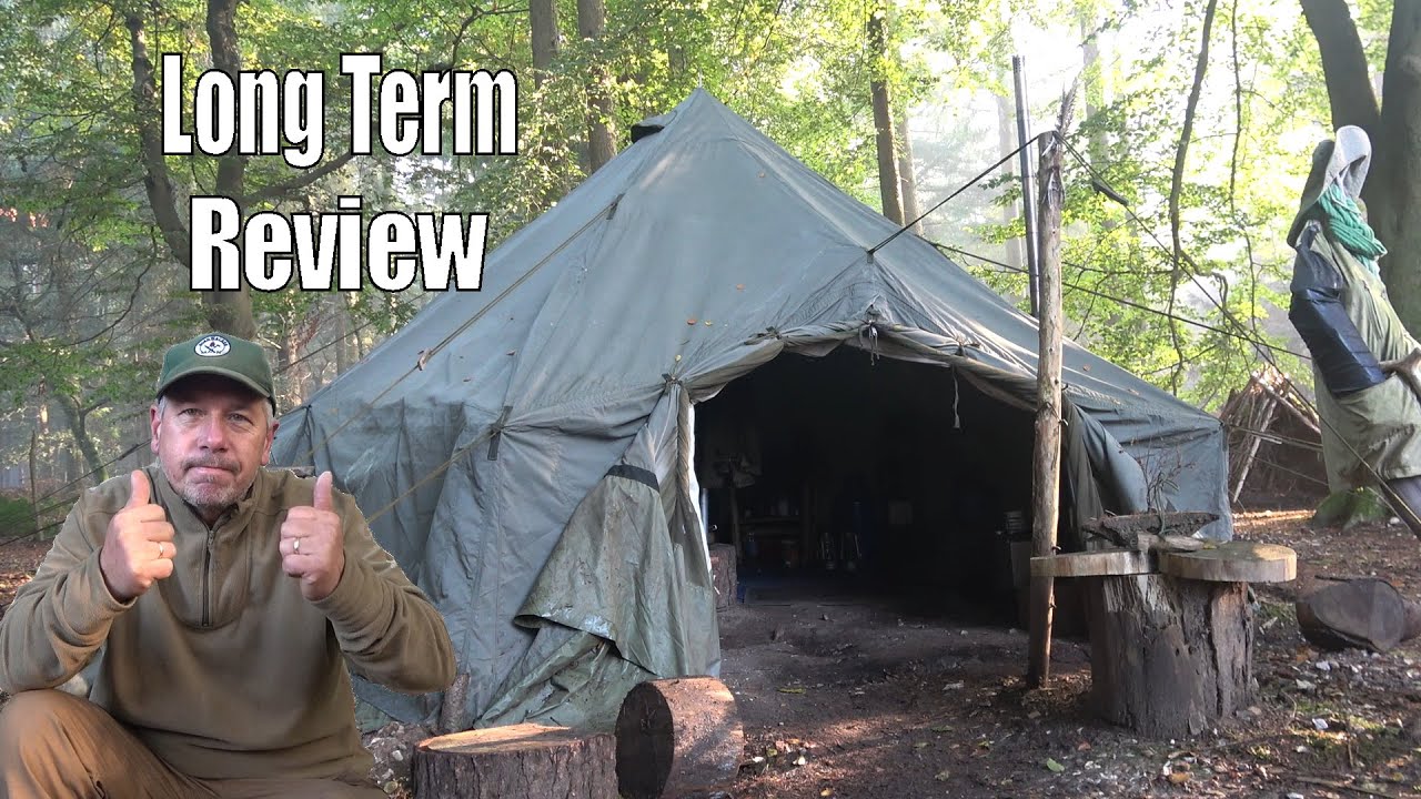 Military Canvas Base Camp Tent Review - YouTube