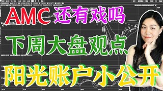 美股分析：AMC有个大空头，老想着供股。非农就业不及预期，下周大盘怎么看？阳光财经账户公开并总结。