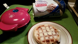 Cinnamon Roll Waffles Personal Mini Size!