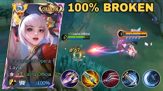 LAYLA FULL DAMAGE 1 SHOT BUILD IS HERE!!🔥😱 ( 100% BROKEN!! ) - MUST TRY! - MOBILE LEGENDS
