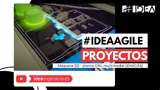 Maqueta 3D planta GNL multimodal ENAGÁS