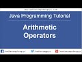 Java Programming Language Lect 4 Arithmetic Operators