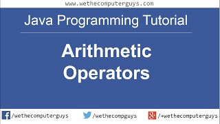 Java Programming Language Lect 4 Arithmetic Operators