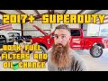 DIY Powerstroke Oil and Fuel Filter change- 2017+ Super Duty using Doc's Diesel Filters and Oil