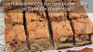 Very Moist Mocha Marbled Egg White Butter Cake