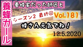 Vol.181　2020年最後の内検　冬越しカバーつけました　元気でね蜂さん