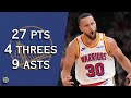 Stephen Curry 27 pts 4 threes 9 asts vs Celtics 24/25 season