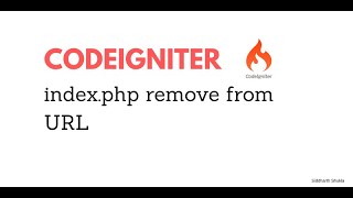 How to remove index.php from url in CodeIgniter 3