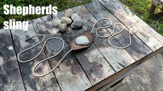 Sling making - Making a shepherds sling