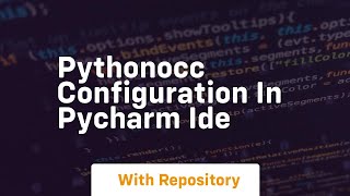 Pythonocc configuration in pycharm ide
