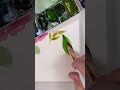 Painting leaves with a dagger brush!