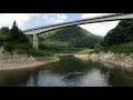 2019夏 岩手県西和賀町錦秋湖大滝（貯砂ダム）ドローン映像 drone footage bird s eye view of kinshuko ootaki.iwate.japan