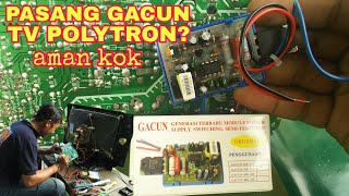 Cara pasang gacun tv polytron slim Dijamin Aman