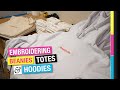 Embroidering Beanies, Hoodies, and Totes - Embroidery Vlog / How to / Ricoma 1501-TC