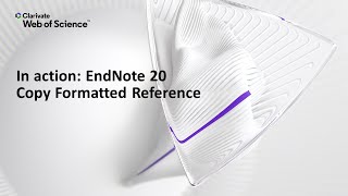 In action: EndNote 20 (Windows) Copy Formatted Reference